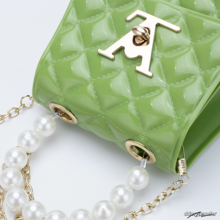 Lanjia- Style Dia Mesh Dinner Mini Handbag Free Shipping Designer PVC Pearl Jelly Fashionable Stain Resistant Easy To Wash Shoulder Crossbody Bag E8de