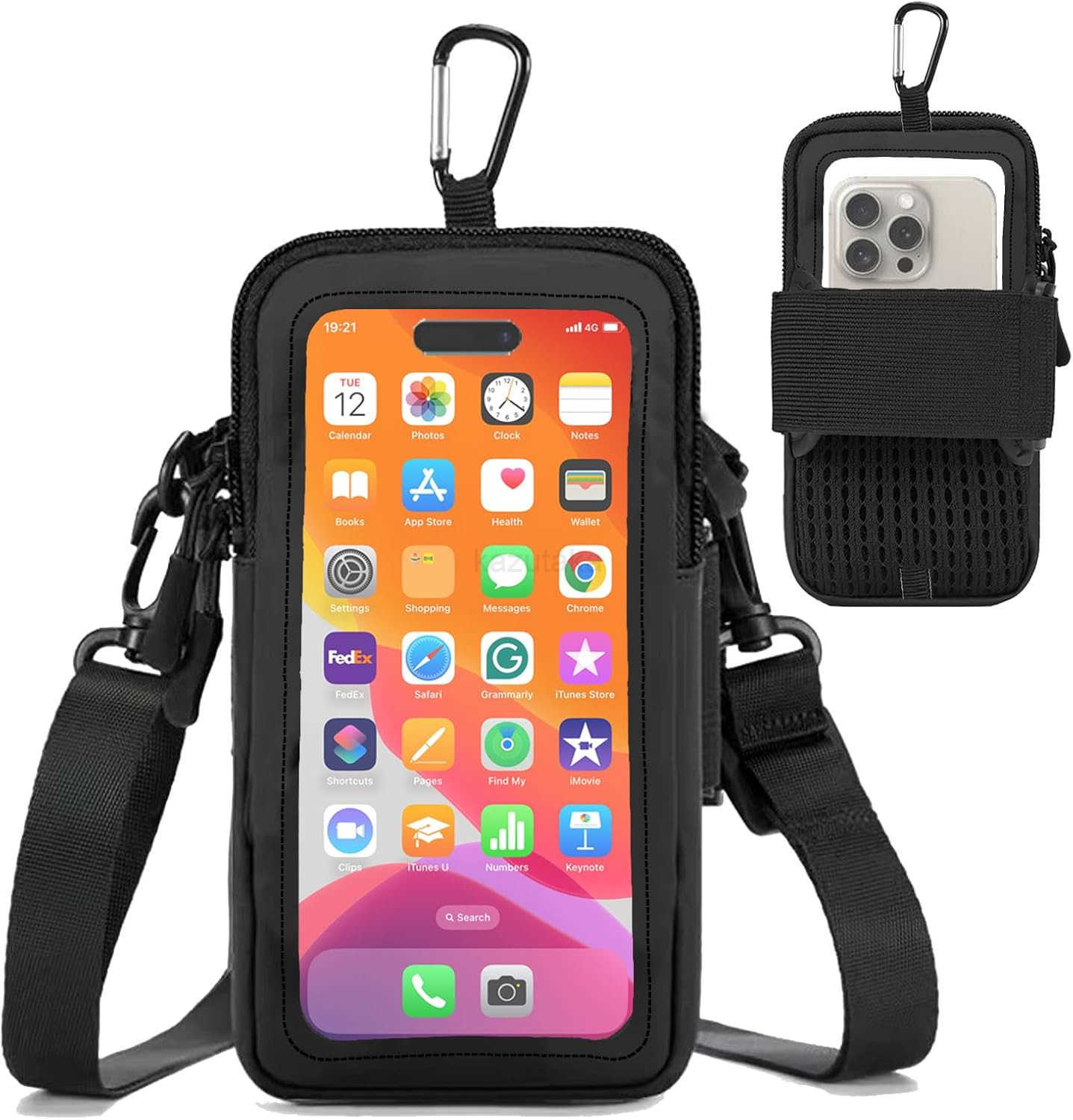 Phone Holder for Running Walking and Workout Adjustable Arm Band Armband for iPhone and Cell Phones Clear Crossbody Phone Pouch Purse with Strap for W