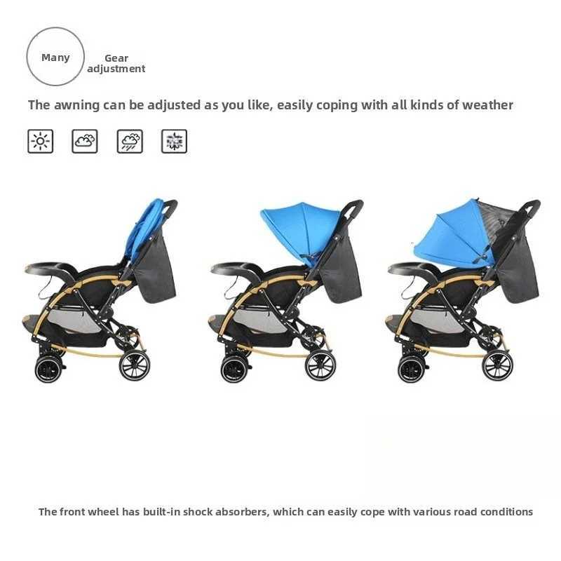 Highview Baby Stroller with Convertible Rocking Chair Can Sit or Lie Down Foldable and Twoway Shockabsorbing Stroller W250910