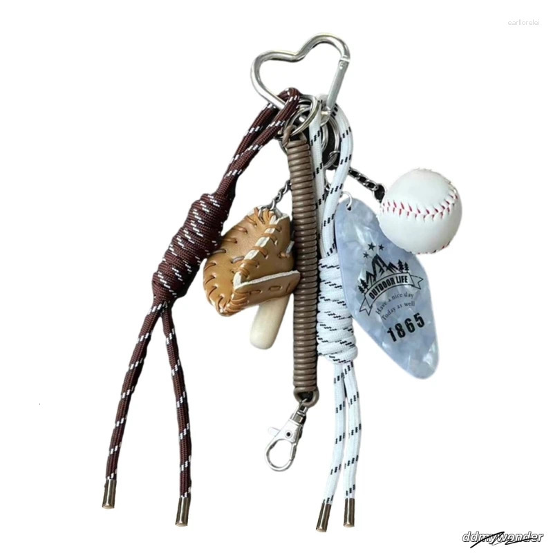 Keychains Exquisite Handwoven Baseball Key Chain Pendant Stylish Car And Bag Ornament ddmywonder ddmywonder ddmywonder ddmywonder