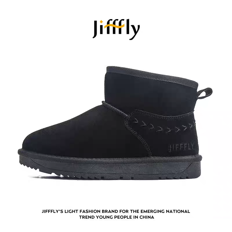 Jifffly Fashion boots Women's Cotton Shoes for Autumn and Winter Thickened Snow Boots with Thick Bottom