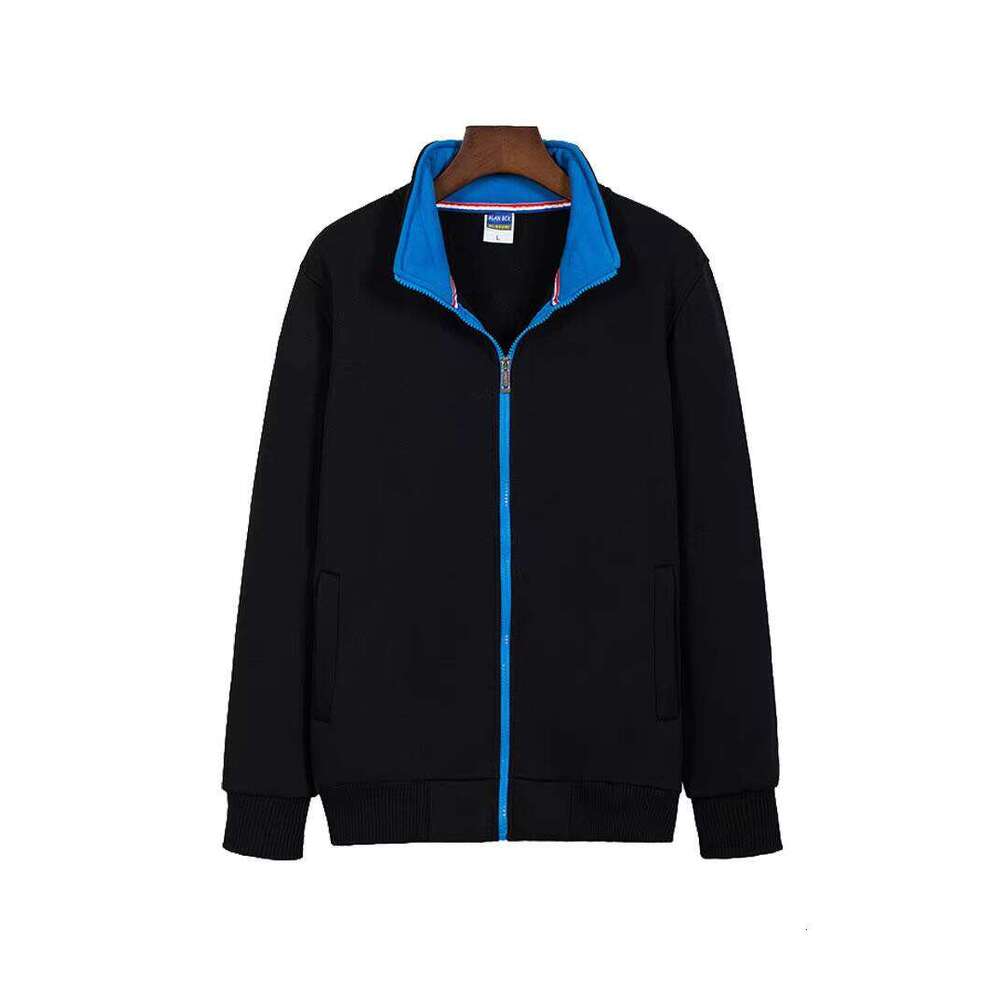 2025 Thickened Wool Cardigan Full Mock Collar Hoodie Advertising Group Printed Logo Zipper Sweatshirt