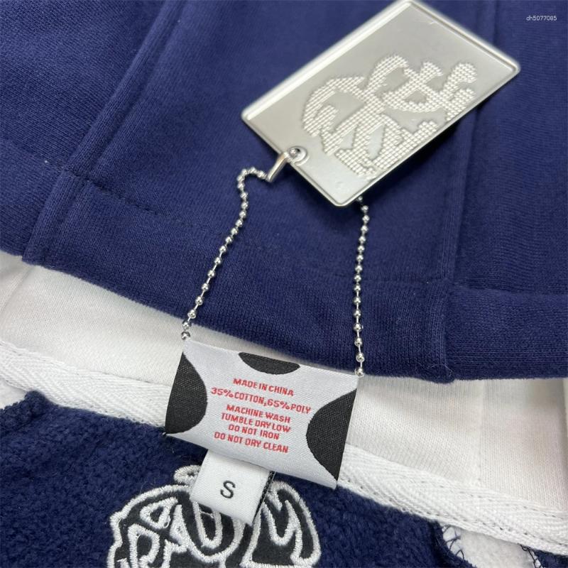 Mertra Men's designer hoodie High Street Casual Zip-Up Hoodie Grunge pants Navy Blue Set Embroidered Patchwork Pullover Sweatshirt Oversize Women