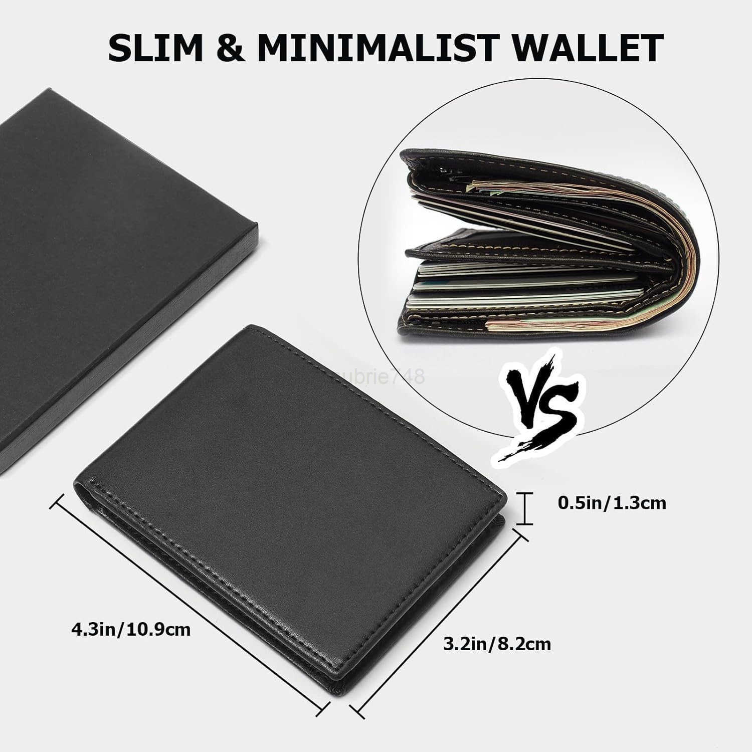 Slim Mens Wallets Leather Rfid Blocking Bifold Wallets for Men With ID WindowZ250910