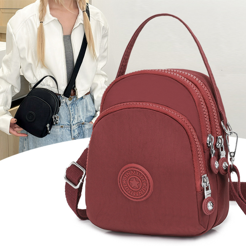 Women's Coin Purse Phone Fashion Simple Waterproof Shell Multi-Compartment Solid Color Commuter Trendy Crossbody Bag