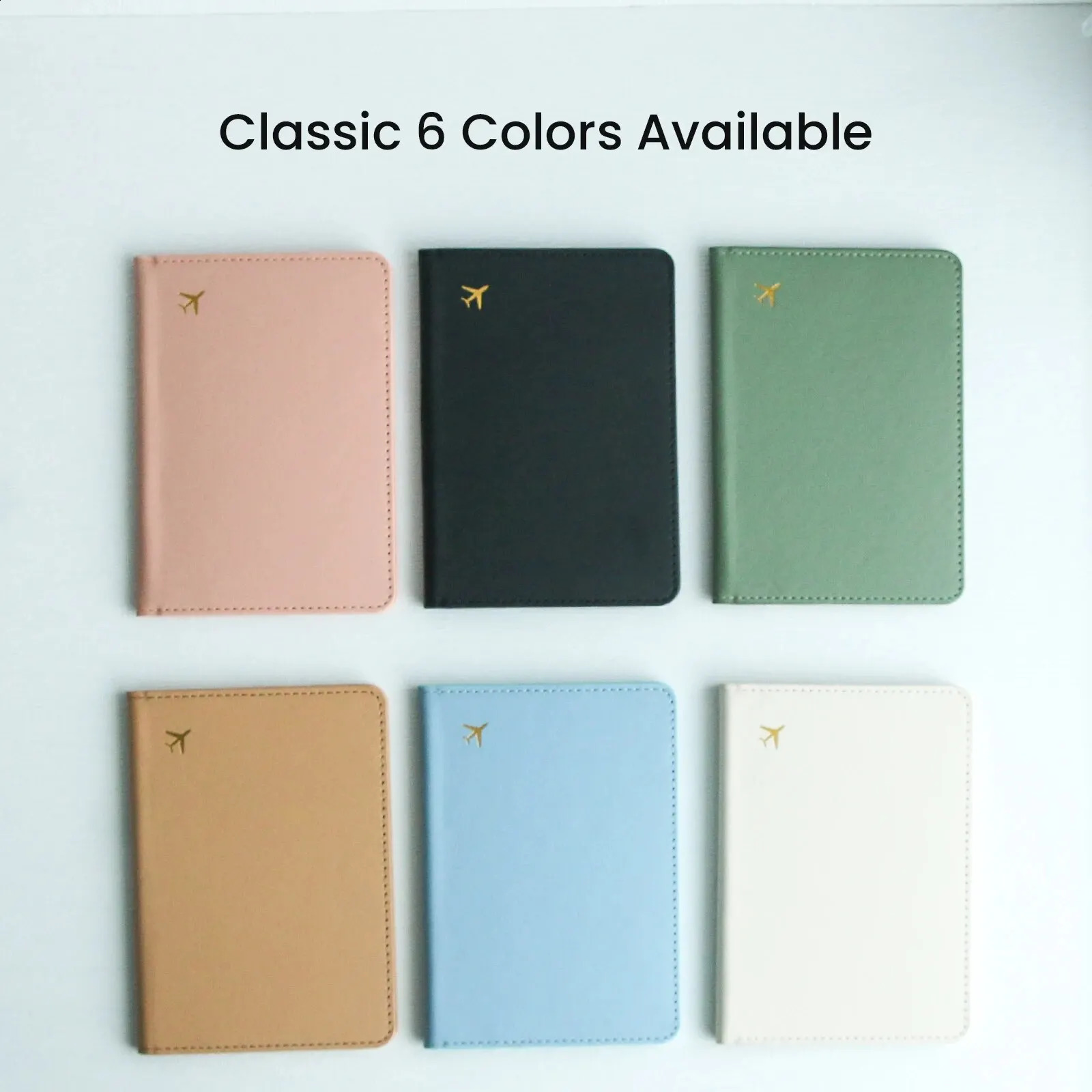 Pure Chic Passport Wallet Faux Leather Lightweight Waterproof Rfid Blocking Slim Vaccine Card Holder Travel Essentials250906