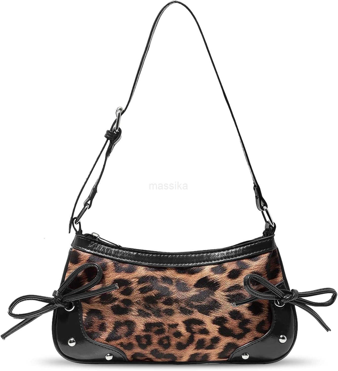Fashionable Leopard Womens Crossbody Bag Shoulder Bag Clutch Purse Vintage Chic for Everyday and Formal Occasions Black M250910