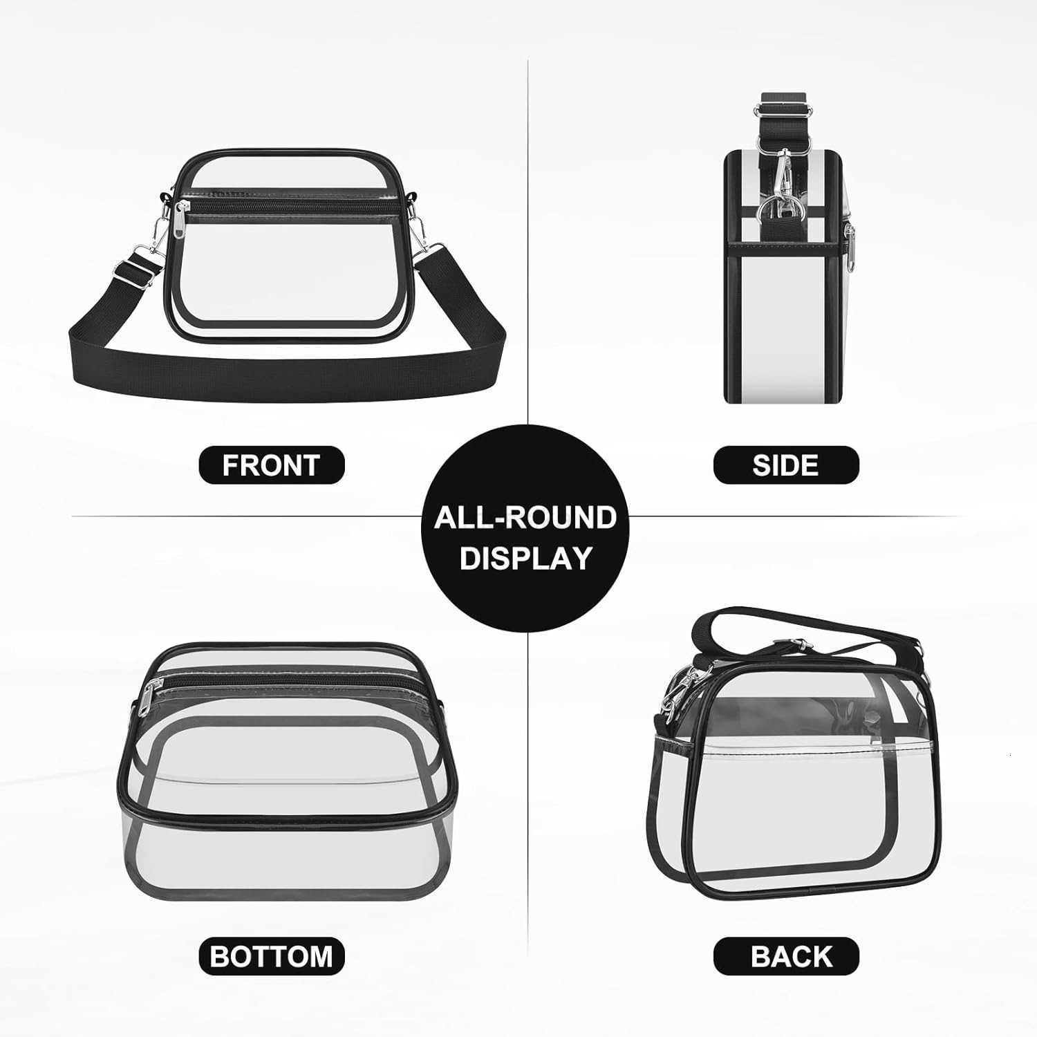 Clear Bag for Stadium Events Clear Purse for Women and Men for Sports Events Concerts Festivals M250910