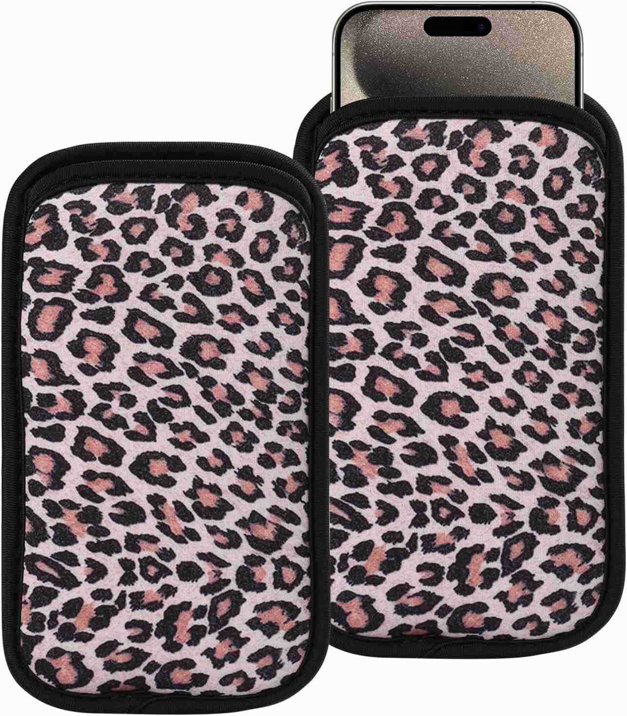 2 PCs Neoprene Cell Phone Sleeve Phone Pouch Compatible for 16 Pro Max 16 Plus Galaxy S25 Ultra S25 S24 FE A16 A35 A55 Pixel 9 Pro XL OnePlus 13 13R L