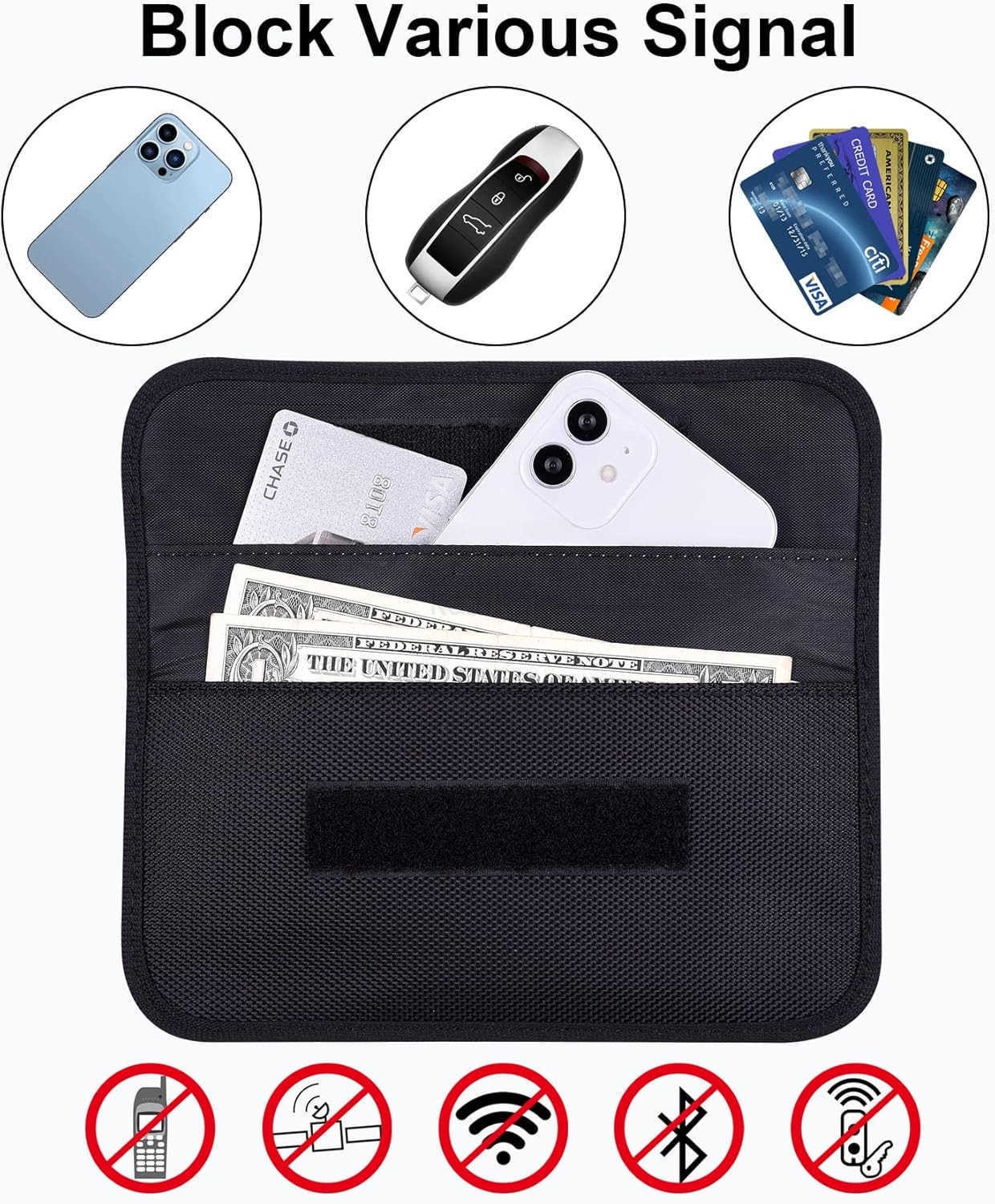 Faraday Bag RFID Signal Blocking Bag Shielding Pouch Wallet Case for Cell Phone Privacy Protection and Car Key FOB Z250910