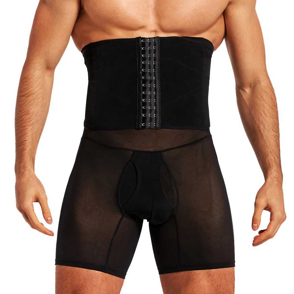 CXZD Mens Body Shaper Abdomen Reducer Slimming Shorts Waist Fat Burning Pants Male Shapewear Fitness Lings Thigh W250910