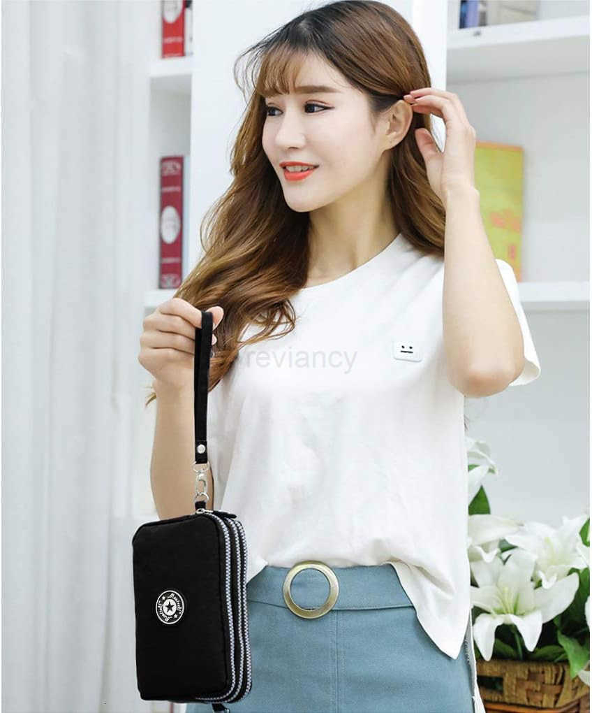 Crossbody Shoulder Bag for Women Lightweight Travel Purse 3 Layers Zipper Wallet Wrist Bags Casual Sling BagsW250910