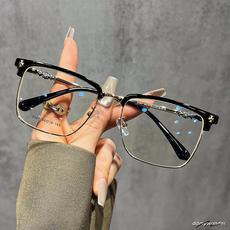 Designer For Women Men Business Anti-Blue Light Flat Mirror Glasses Square Frame Sunglasses Kp822 ddmywonder ddmywonder ddmywonder ddmywonder