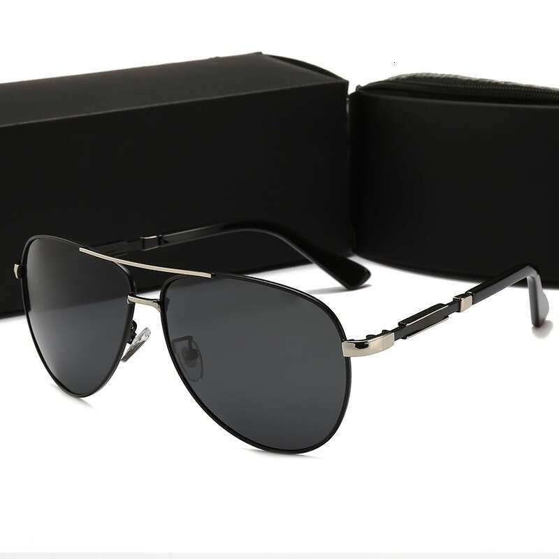 New Men's Classic Polarized Sunglasses Japanese and Korean Trend Frog Eyeglasses Can Be Paired with Prescription Lenses 8858