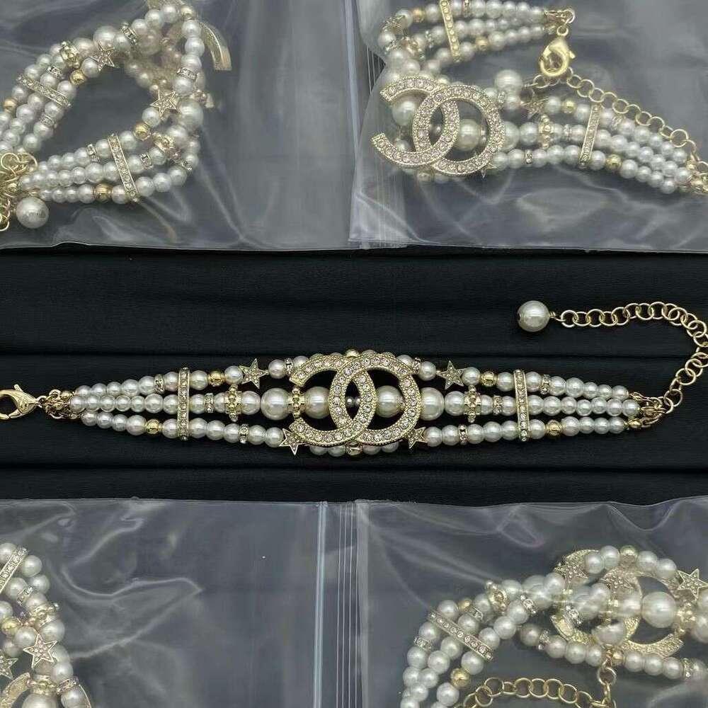 Charm Crystal Collarbone Star Chain Pearl Choker Necklace for Women