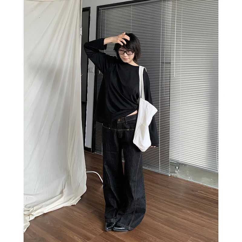 2024 Blue Women Jeans High Waist Vintage Straight Baggy Denim Pants Streetwear Y2K American Style Fashion Wide Leg Denim Trouser Z250910