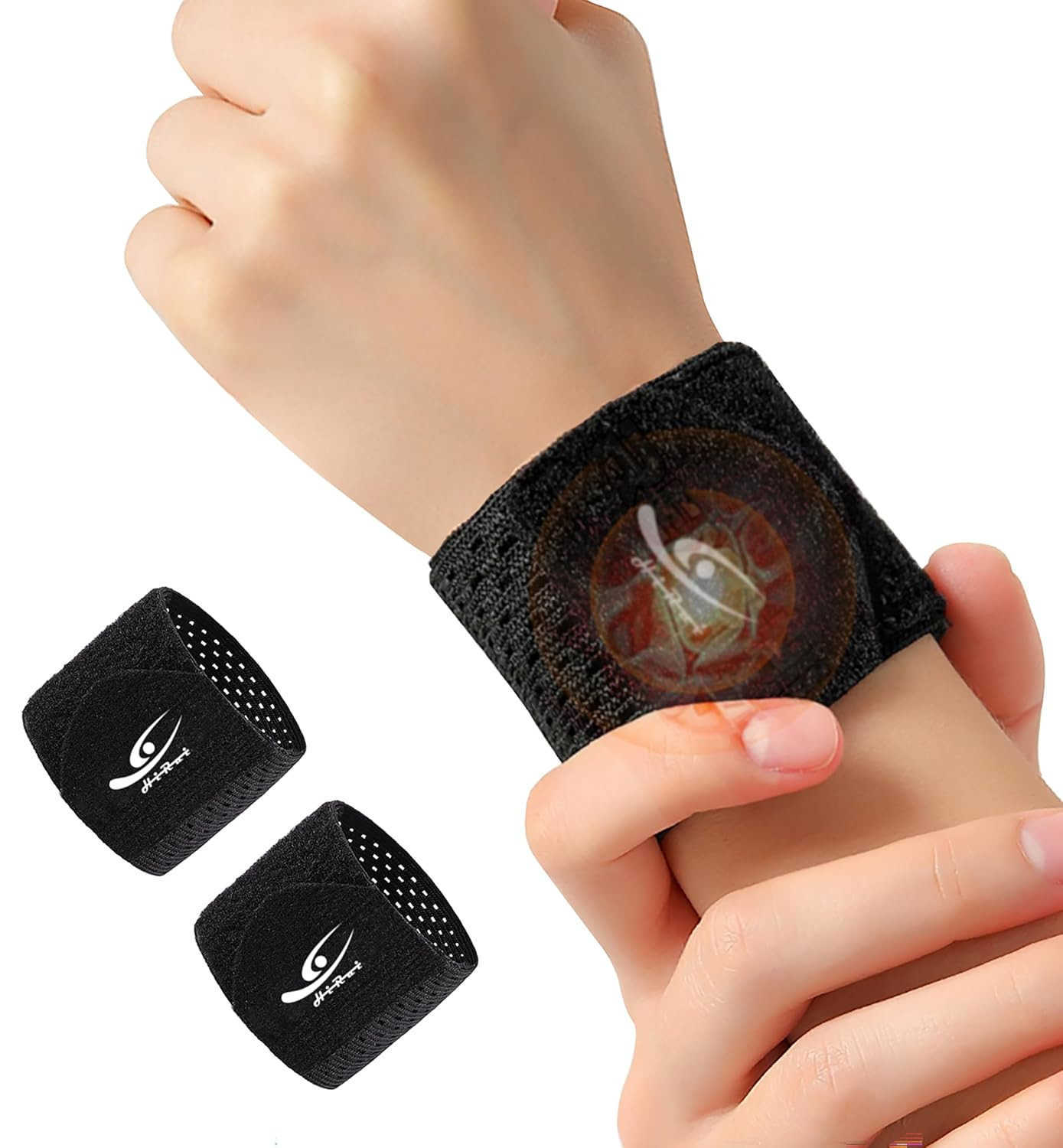 Wrist Compression Wraps Wrist Brace Wrist Support for Sports Mouse Hand Mothers Hand Carpal Tunnel Arthritis Tendonitis Premium Elastic Breathable Mes