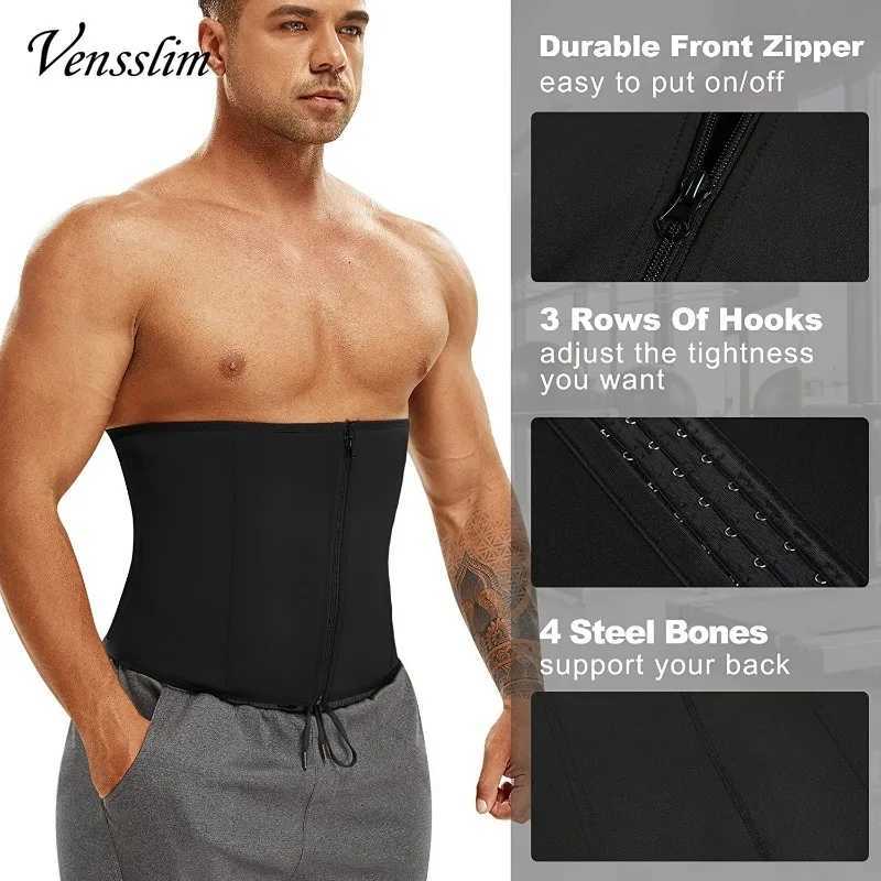 Men Waist Corsets Tummy Control Shapewear Sport Workout Girdle Slimming Body Shaper Sauna Sweat Belt W250910