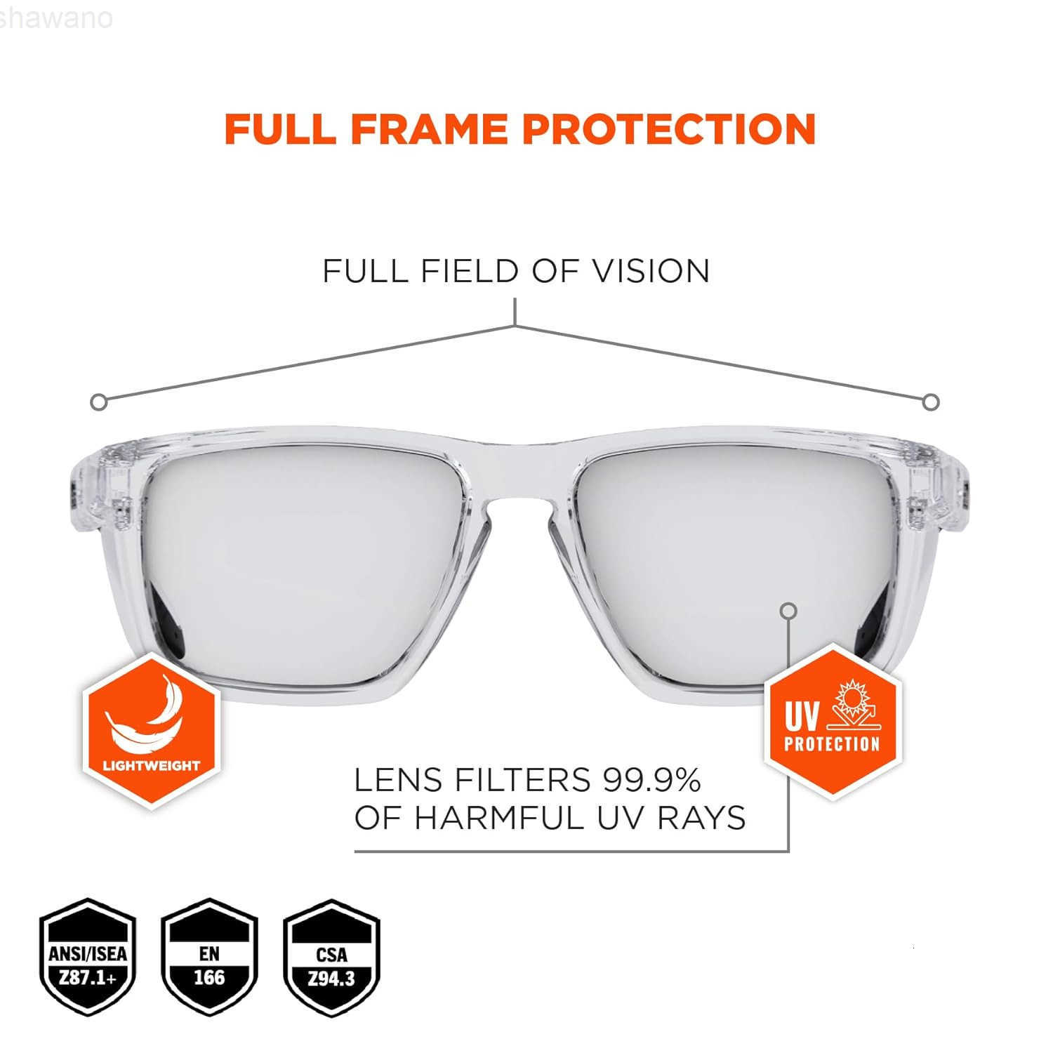 Safety Glasses with Side Shields Anti Fog Anti Scratch ANSI z871 with Protective Microfiber Eyewear Cleaning Storage BagW250910