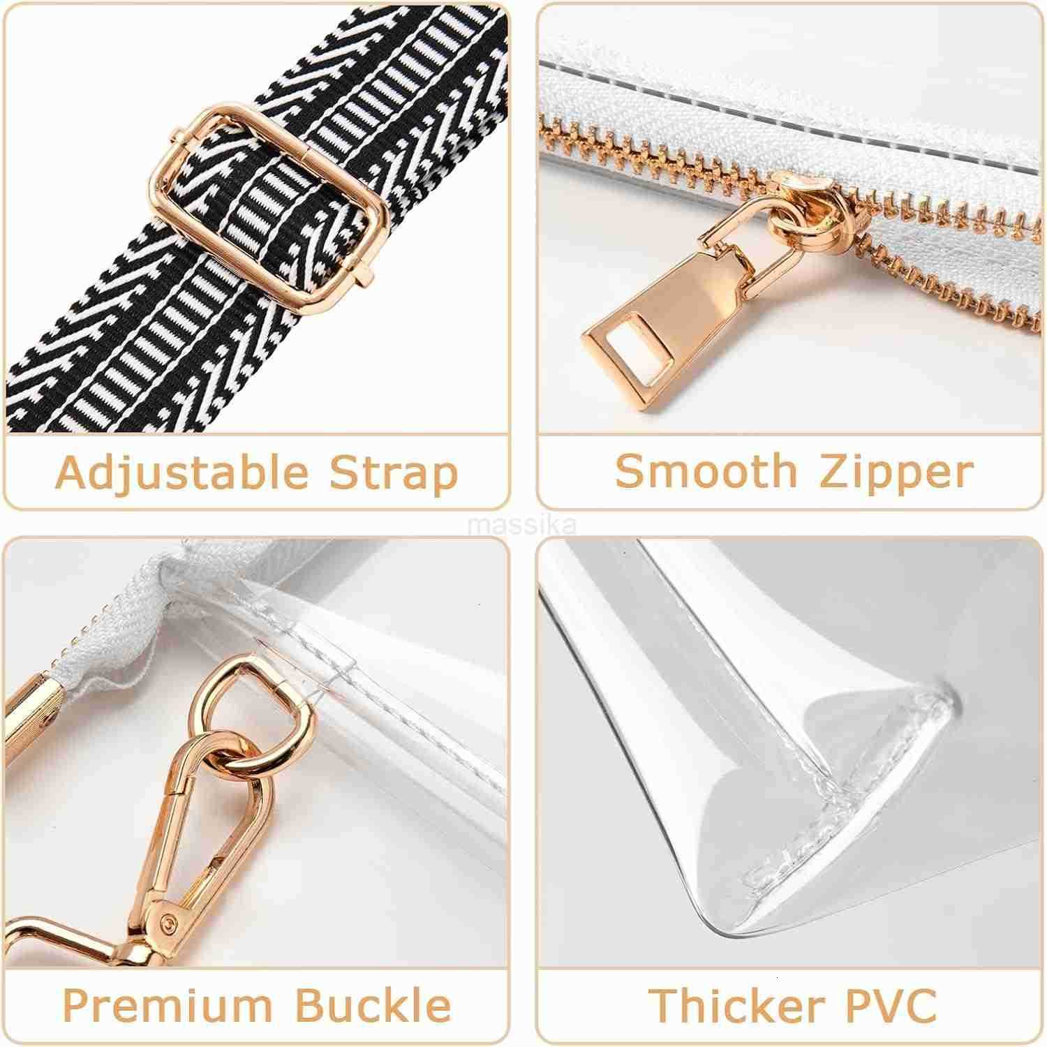 Clear Purse for Women Stadium Approved Crossbody Bag Small Stadium Bag for Concerts Sports Events M250910