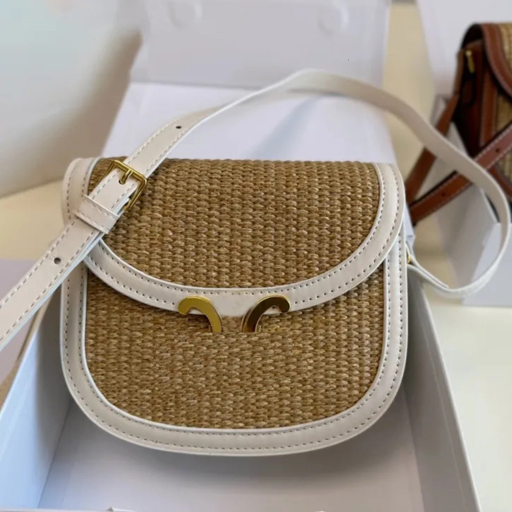 Evening Bags Designer saddle bag summer Rattan Bags for Women Straw Shoulder Bag Casual Ladies Handbags Crossbody Baguettes Clutch Bags leather Shoulder Purses