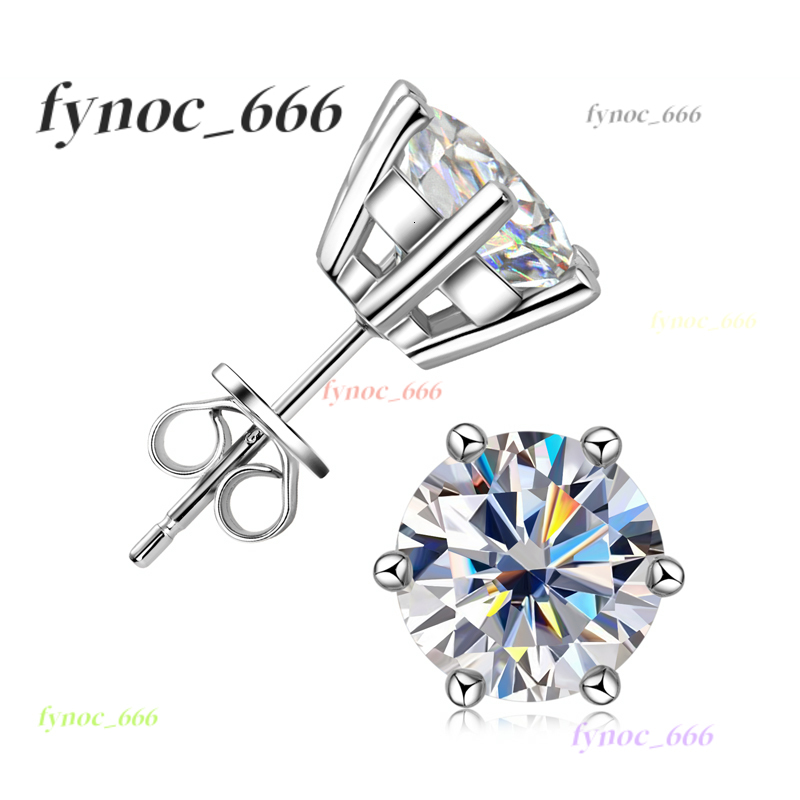 High Quality Moissanite 0.5CT Gold Plated 925 Sterling Silver Earring Vvs Moissanite Stud Earrings Men with Gra Certificate