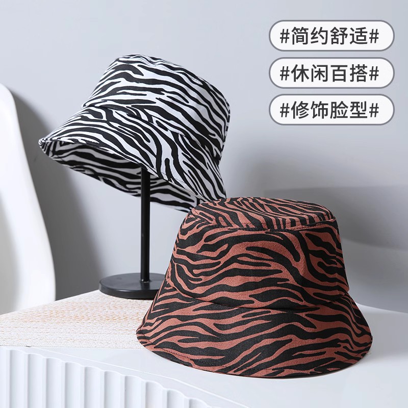 Pure cotton all-over printed striped fisherman hat stylish unisex graffiti versatile sun protection bucket hat for spring and summer, sunshade hat
