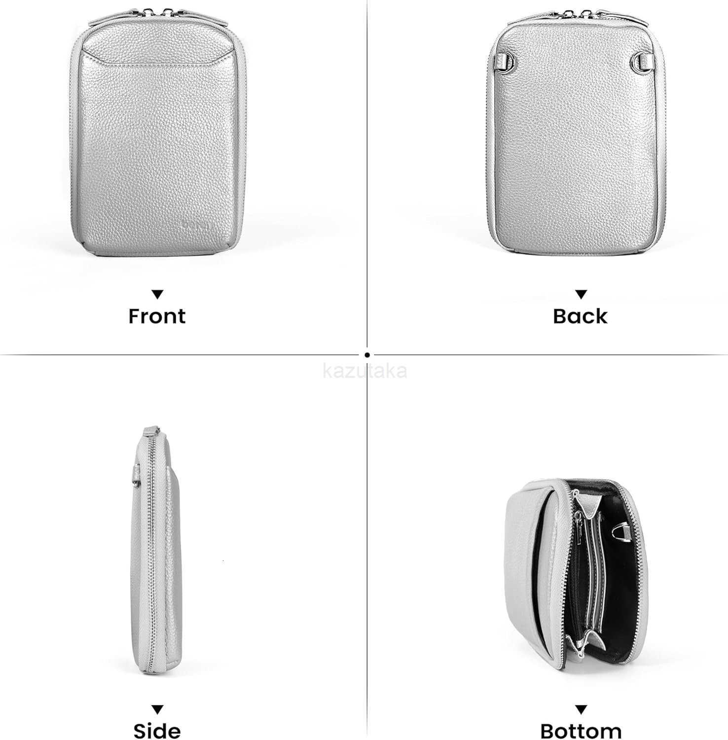Genuine Leather Crossbody Cell Phone Purse for Women Small Zip Around RFID Blocking Crossbody Wallet Bags Z250910