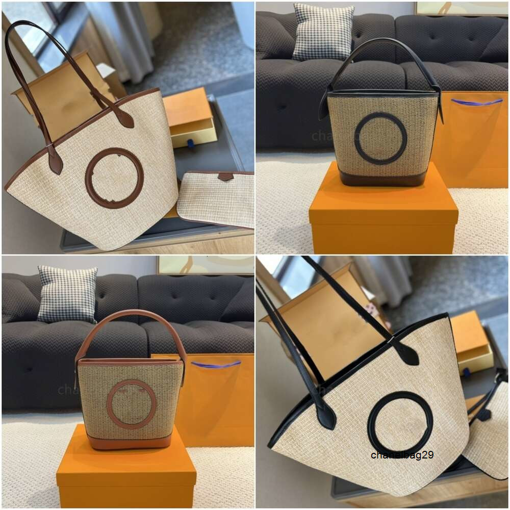 Evening Bags Designer Basket Straw Bag Fashion tote bag Basket Straw Bag Designer Hand Woven Cross Body Open Beach Handbag Ladies Summer bag high quality