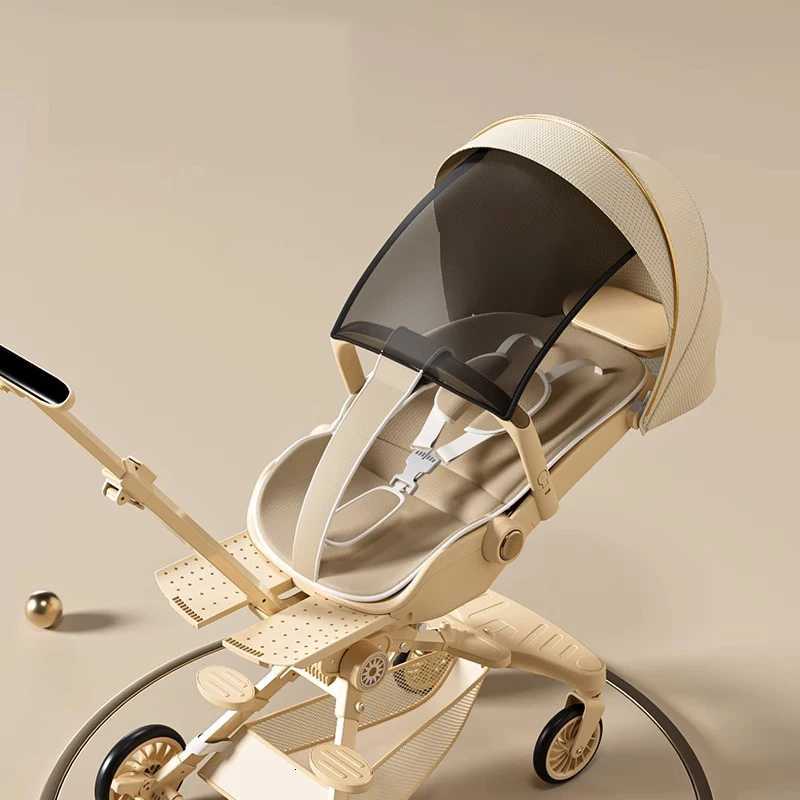 Can Sit and Lie Down Ultralightweight High Landscape Threespeed Adjustable Twoway Onetouch Folding Baby Walking Stroller W250910