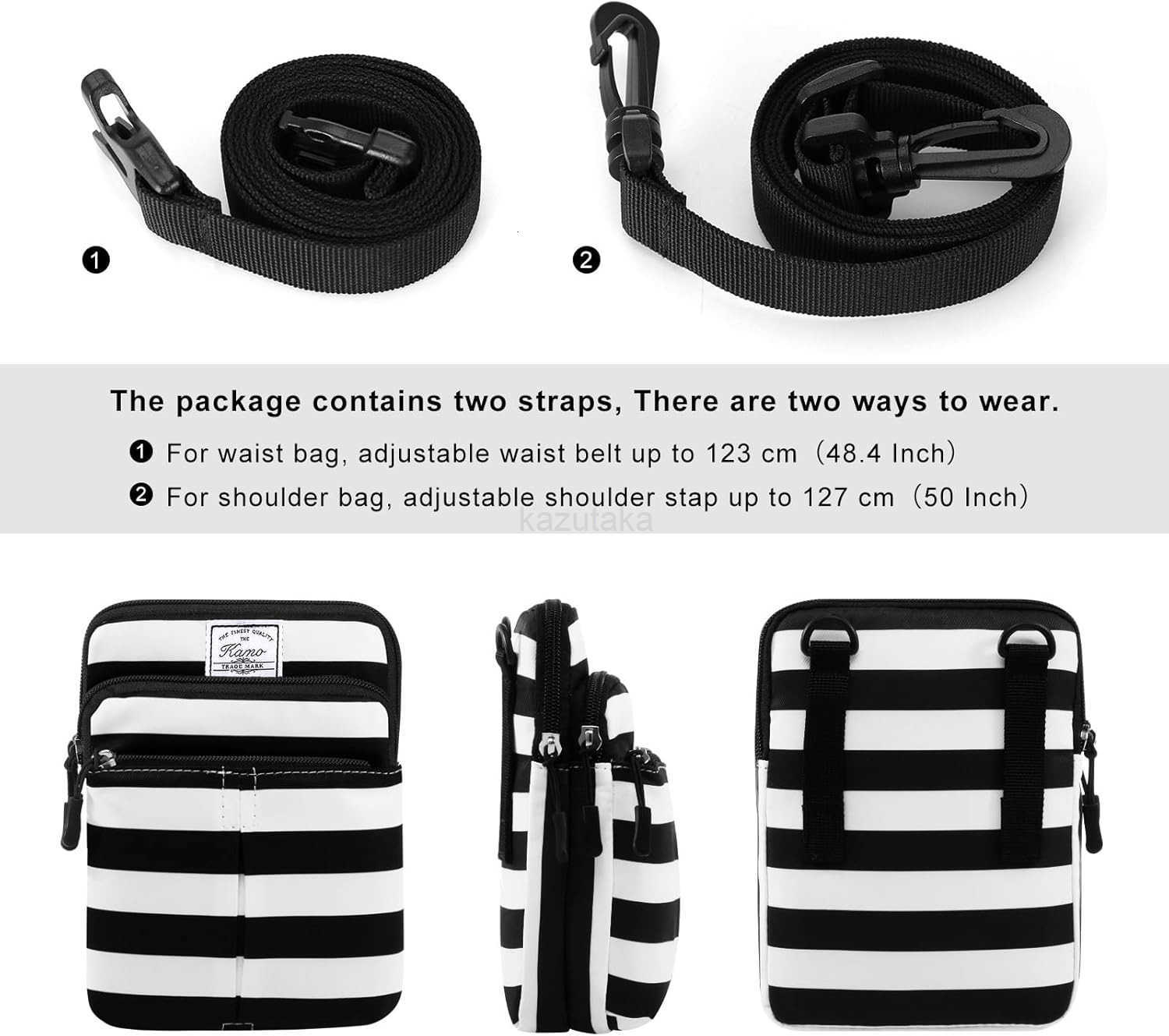 Multifunction Phone Waist Bag Diagonal Cross Body Smart Phone Case Outdoor Bag with Triple Zip for Women Men Z250910