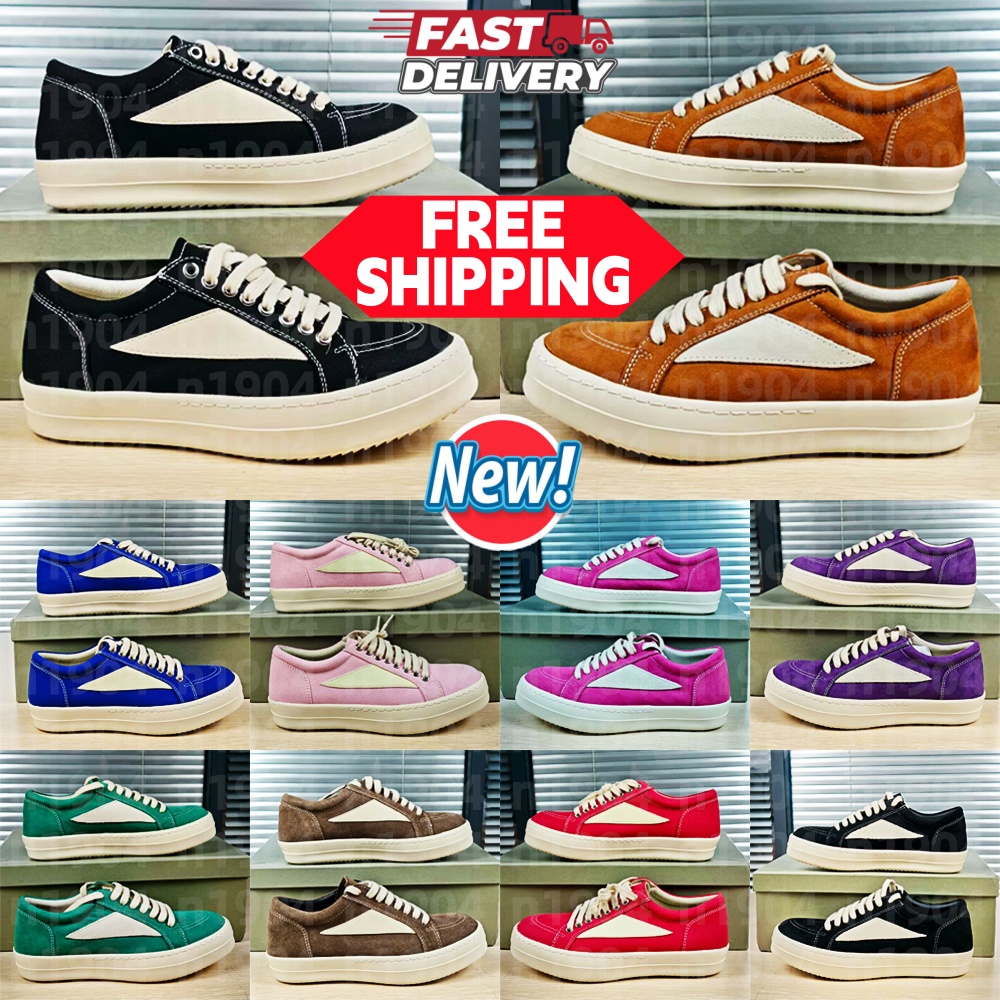 Free shipping Designer Vintage Boots Ricks Shoes Mens Shoes Geobasket Leather Furry Boot Canvas Luxury Booties Sneakers Rick Platform Shoe Unisex Casual Trainers