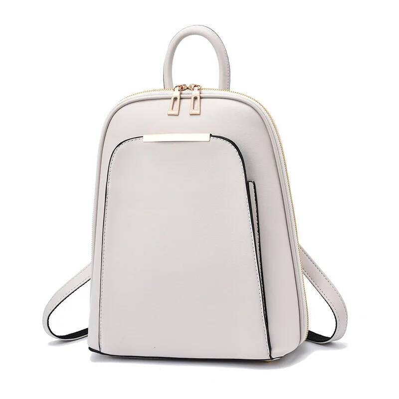 New Delicate Leather Shoulder Bag Fashion Women Designer Girls School Backpack Schoolbag high-quality