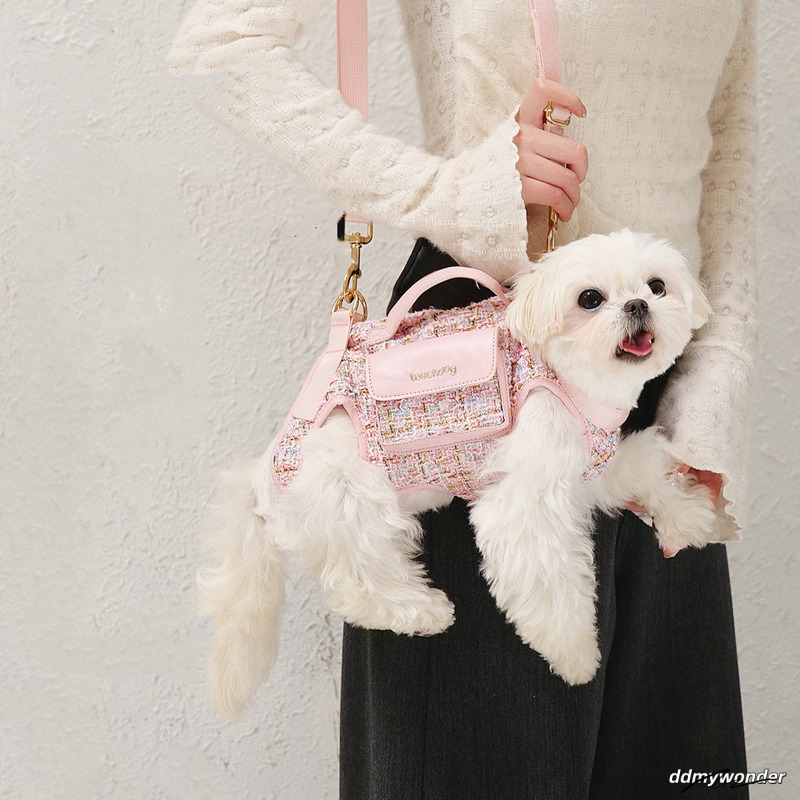 Carrier, Portable Messenger Bag For Small Medium Dogs, Puppy Carrier With Adjustable Strap, Handheld Dog Harness C15