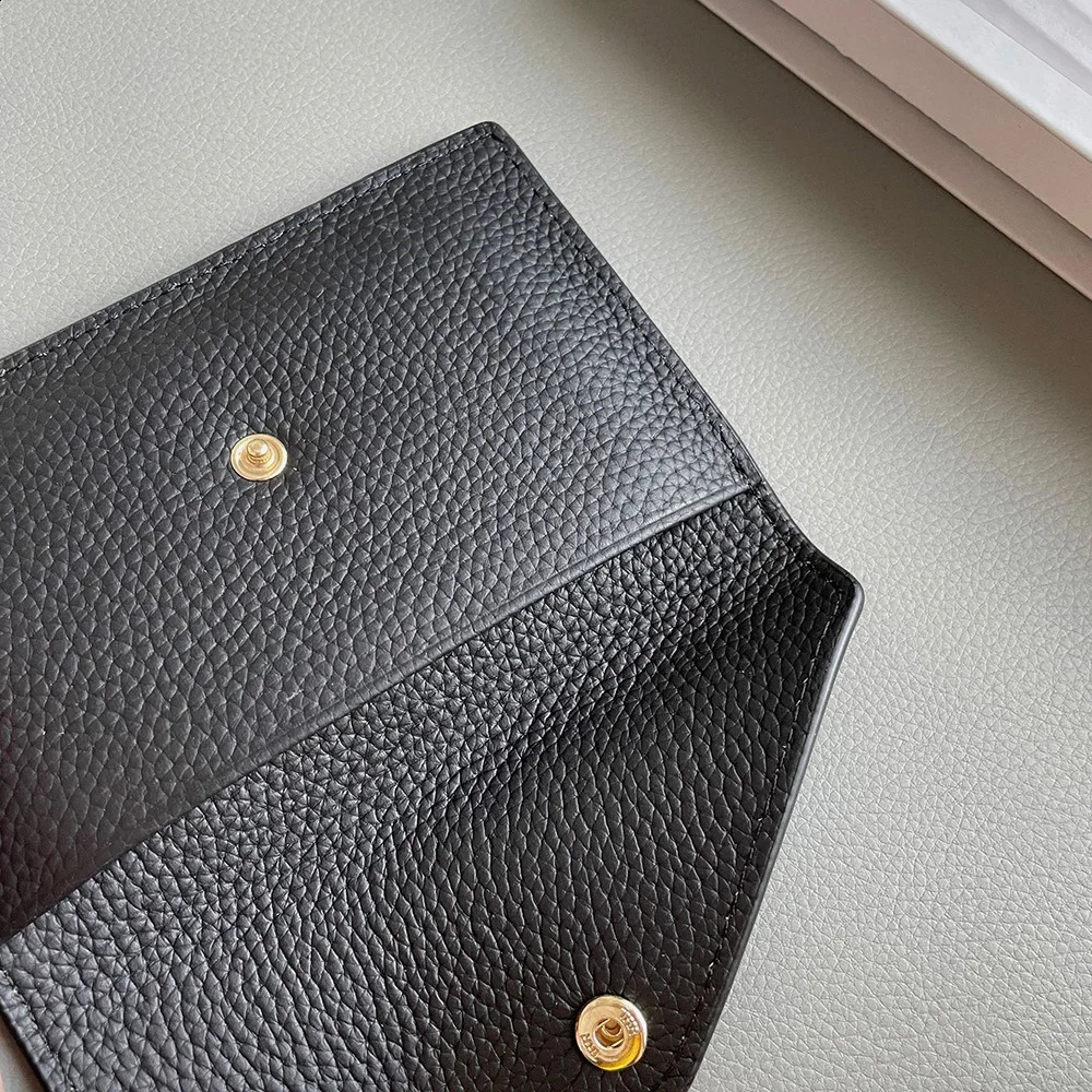 Genuine Leather Card Holder Fashion Mini Short Envelope Women Wallet Korean Japan Money Bag Credit Card Case Lady Purse250906