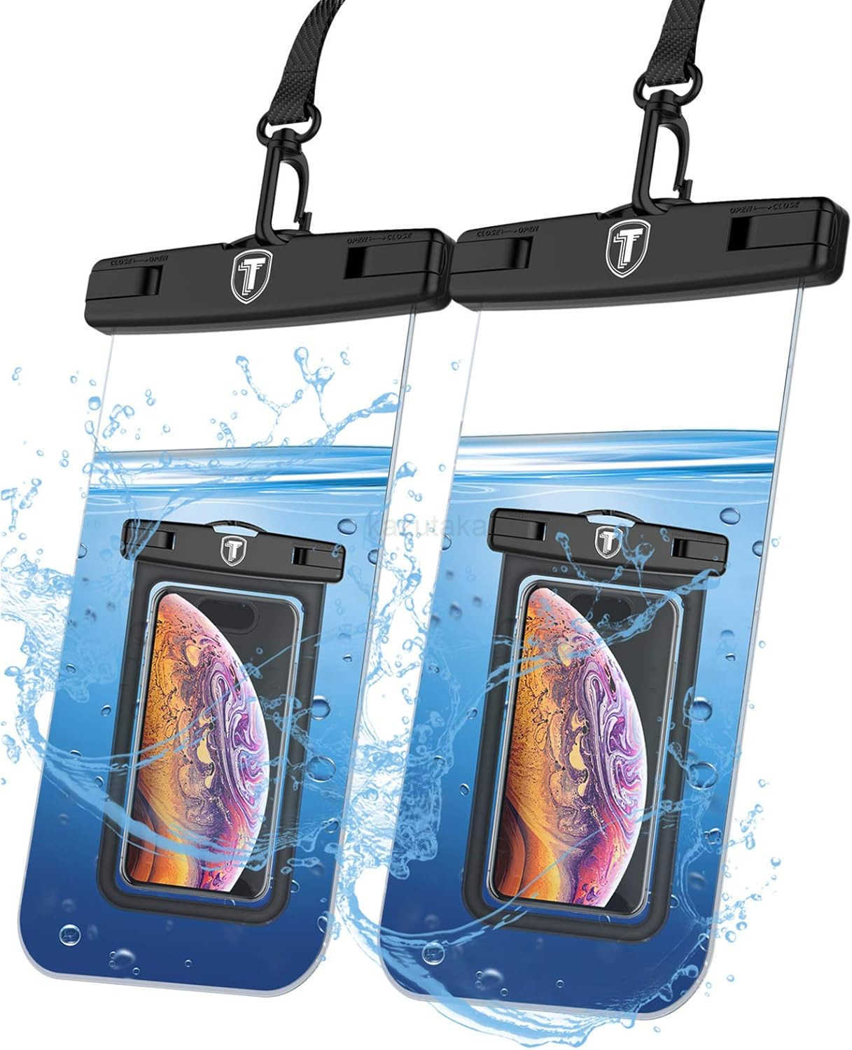 Waterproof Phone Pouch 2 Pack Waterproof Phone Case Cellphone Dry Bag For Note 20 Ultra S25 Ultra S24 S23 S22 S21 S20 S10 A14 A15 A35 A16 5G iPhone 16
