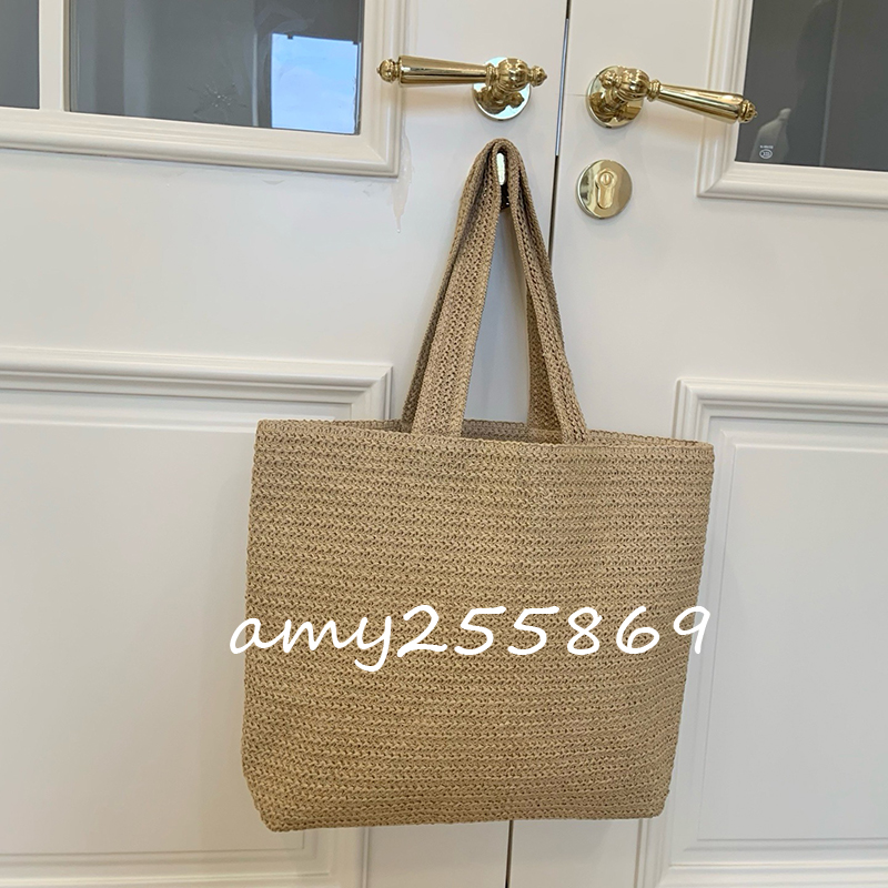 43X35X10CM Fashion straw storage bags embroidery letter tote bag shopping bag beauty gifts