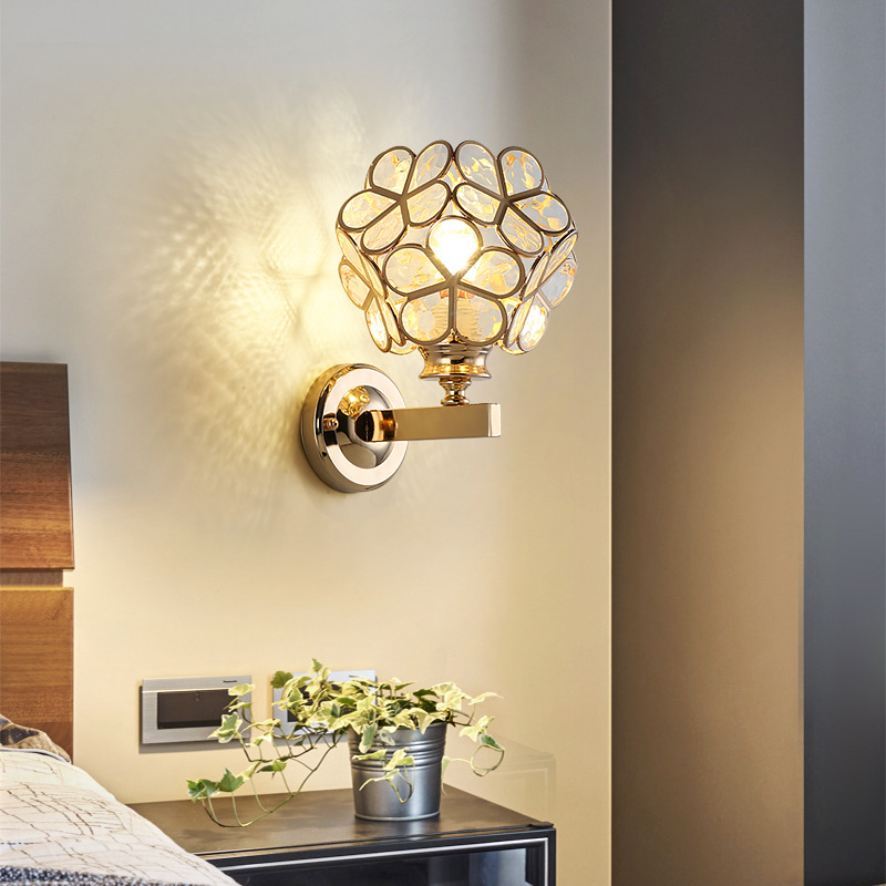 Nordic Modern Crystal Wall Lamp - Light Luxury Style For Living Room Accent Wall Staircase Corridor Bedroom Sleek Elegant Home Lighting Fixture-86006