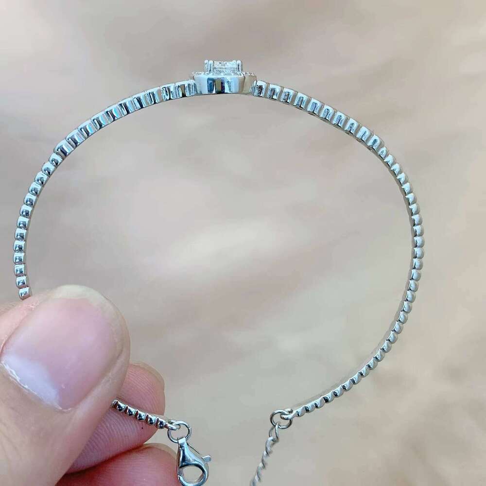Toderi Factory 0.5CT VVS1 Bracelets Bangles Sier Fashion Jewelry Circling Setting Moissanite Bracelet for Women