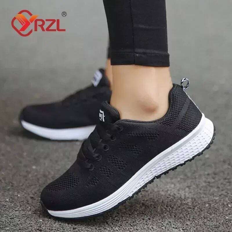 YRZL Womens Sneakers Fashion Lightweight Comfortable Mesh Breathable Sneakers Couple Sports Shoes Outdoor Tennis Shoes for Women