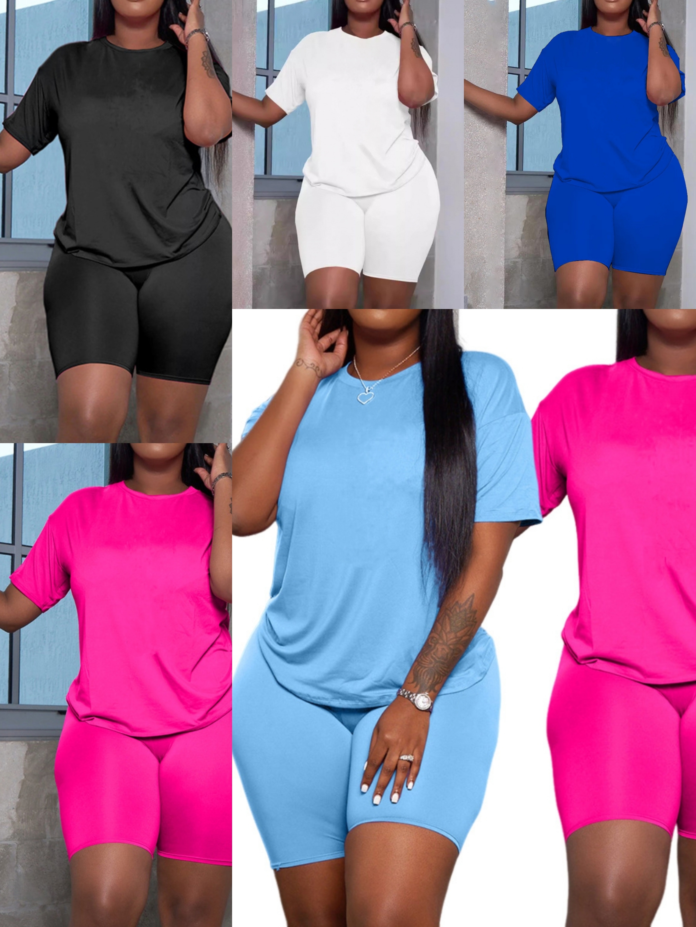 Women's Tracksuits Women Casual Sports Outfits Summer Home Outdoor Comfortable Cool Shorts Tracksuit 2pcs Set Urban Fashion Short Sleeve