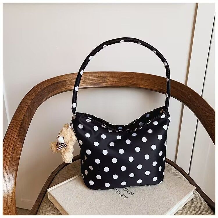 Super Popular Niche Polka Dot Nylon Bag Luxury Bag For Women Designer Bag Free Shipping New Versatile Shoulder Underarm Bag For Going Out And Work Sma