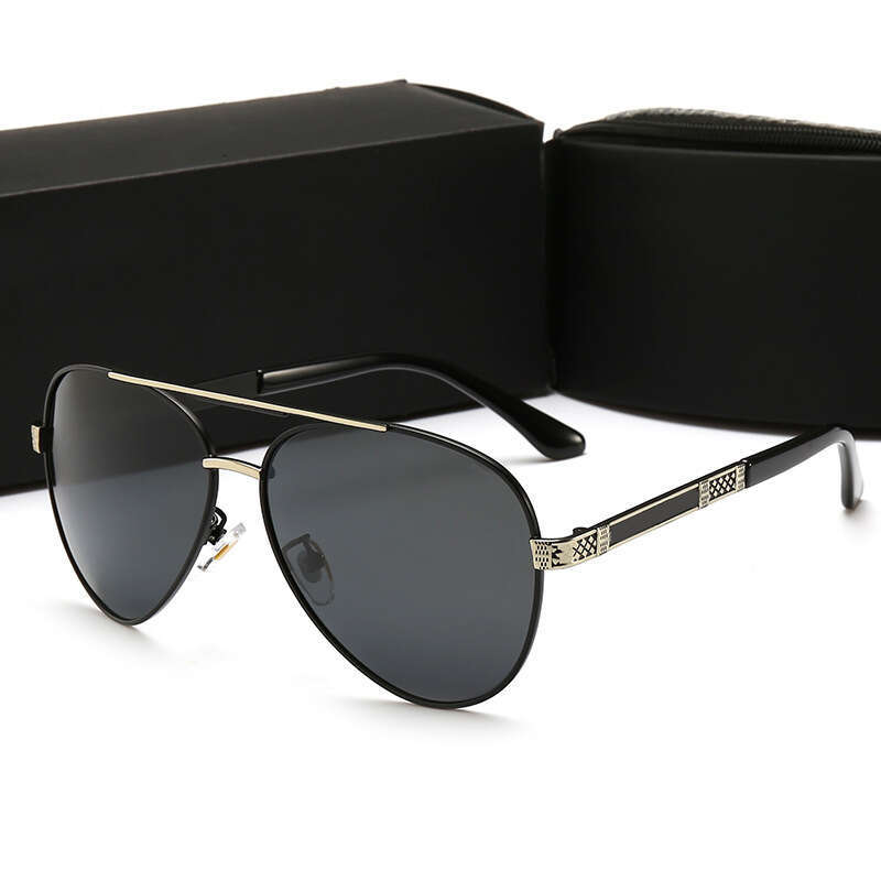 New Men's Polarized Sunglasses Trendy Round Face Driver's Glasses Driving Fishing 8852