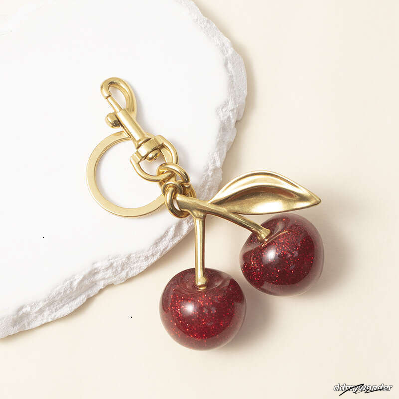 Pink High-End Exquisite Internet Celebrity Keychain Pendant Cherry Red Charm Bag New Style Decoration ddmywonder ddmywonder