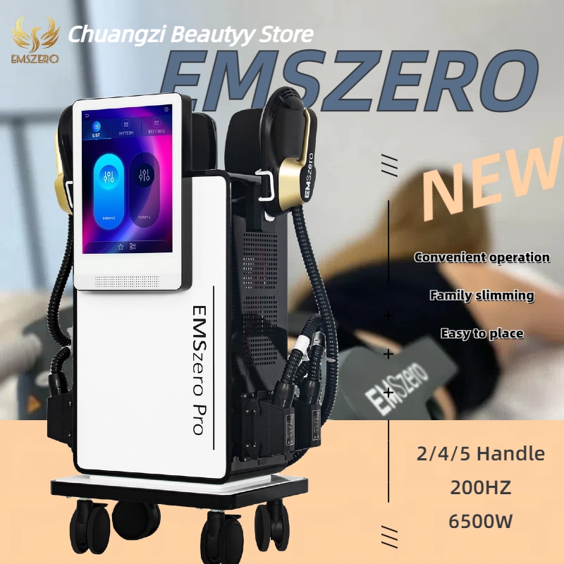 EMSzero NEO Pro HIEMT RF Electro Magnetic Stimulation Body Sculpting And Muscle Building Machine 4/5 Handles 6500W 200HZ 15Tesla Fat Loss Slimming Bea