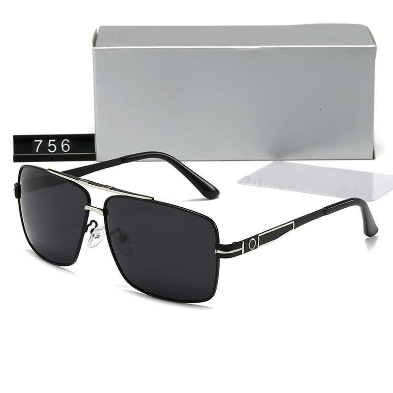 New Men's Square Frame Glasses Polarized Fashion Trend Driving Sunglasses 756