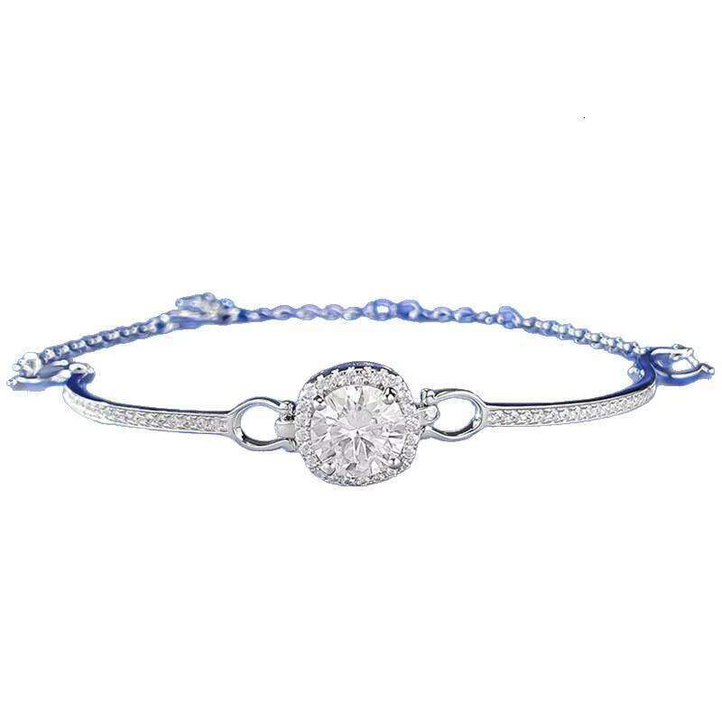 OEM Custom Jewelry New S Sier 1 Karat Moissanite Bracelet Daily Classic Fashion OL Live Style