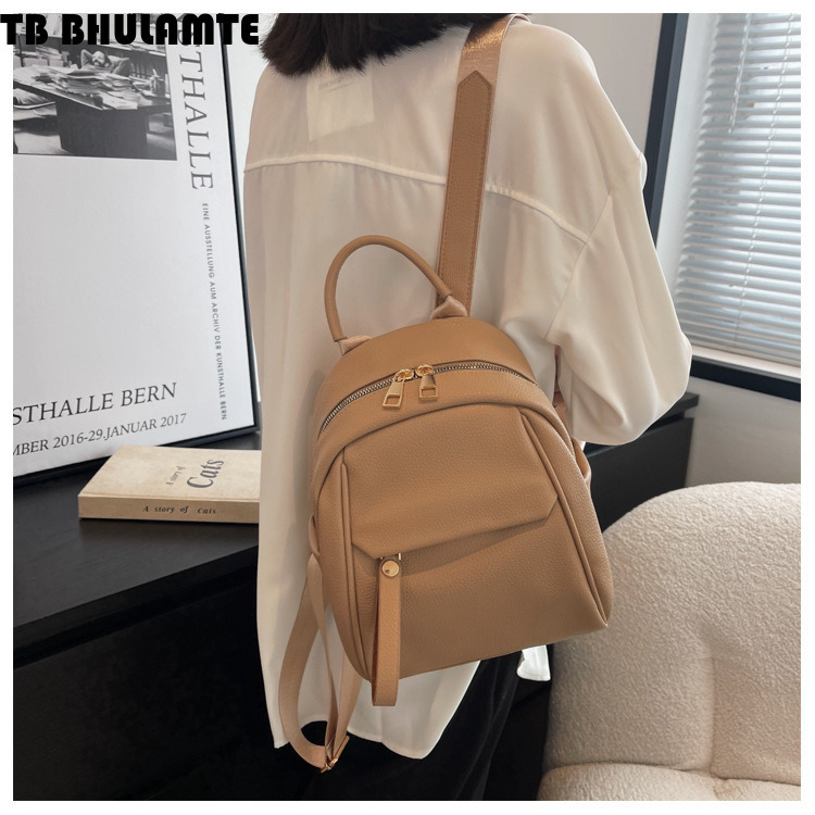 Free Shipping Designer Bag Backpack Korean Style Luxury Bag Soft Leather Texture Fashion Simple Backpack Casual Versatile School Commuting Literary Ba
