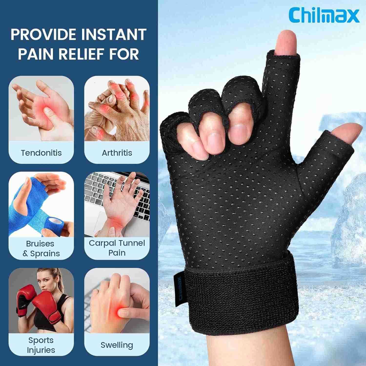 Pack Glove for Arthritis Pain ReliefAdjustable Gel Wrist Ice PackHot Cold Therapy Finger Arthritis Compression Sleeves Glove for Carpal TunnelSwelling
