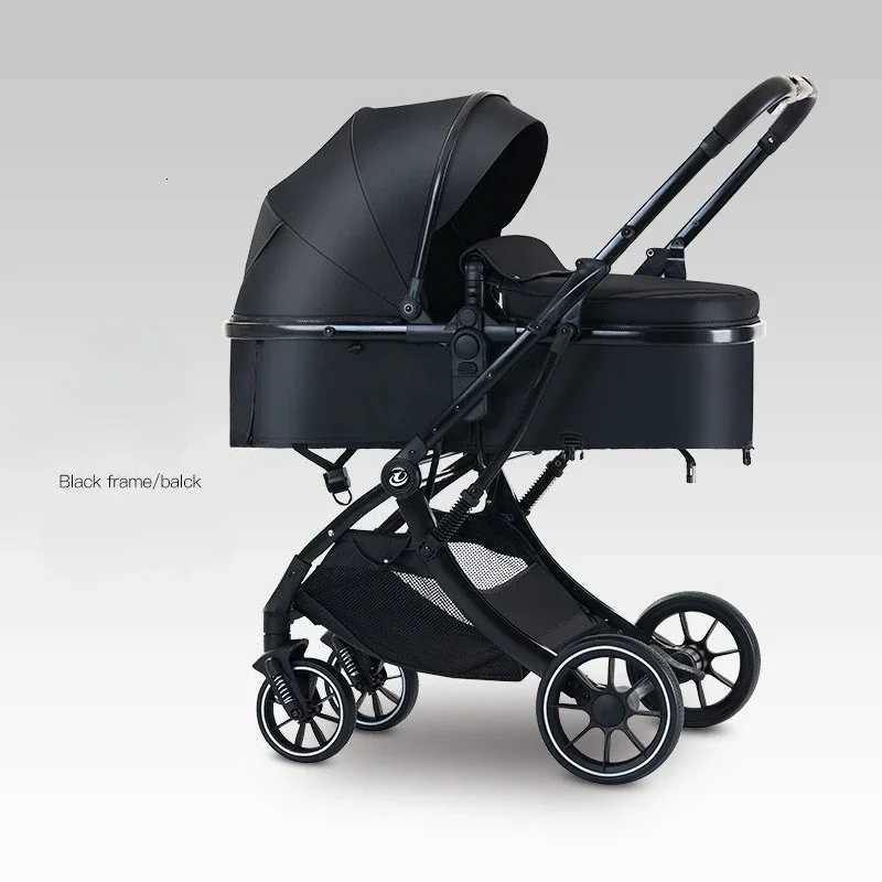 Portable Baby Stroller 2 in 1 High View Baby Stroller Twoway Sleeping Basket Foldable Four Wheel Baby Strollers W250910